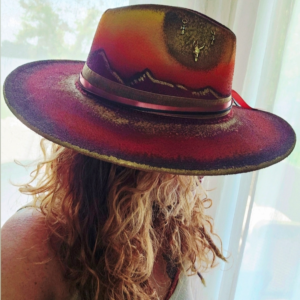 Upcycled Wide Brim Hat